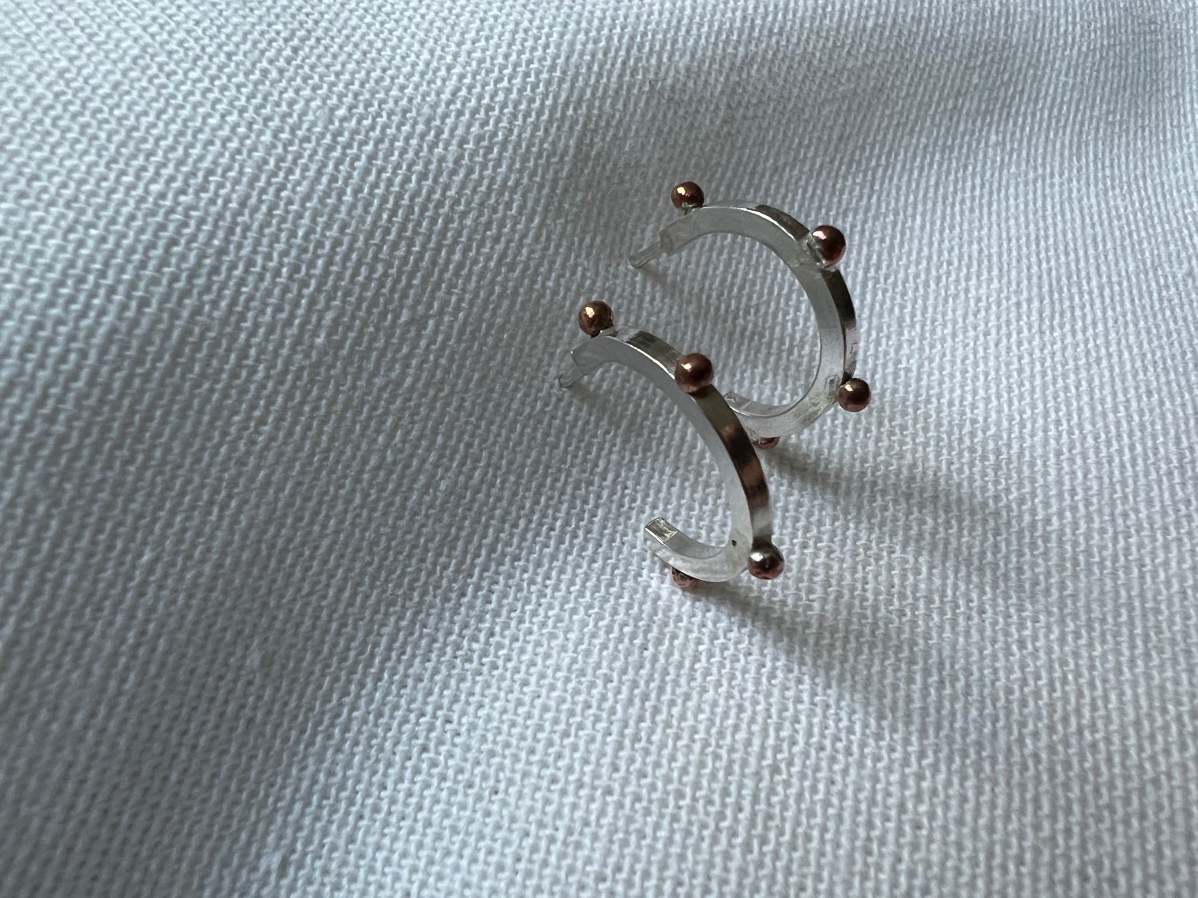 Silver and Copper Naut Hoops Mini