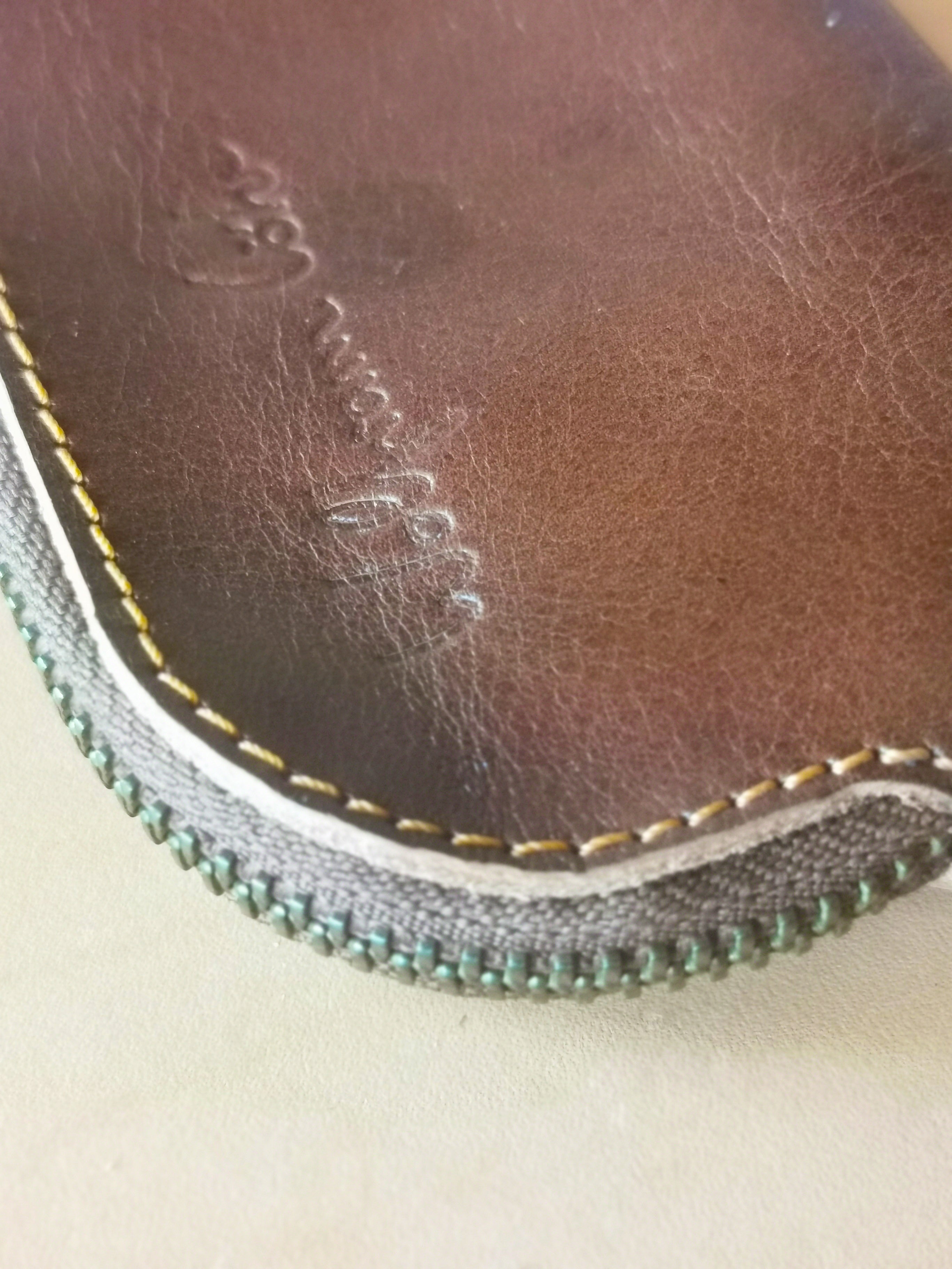 Leather Key Purse Brown