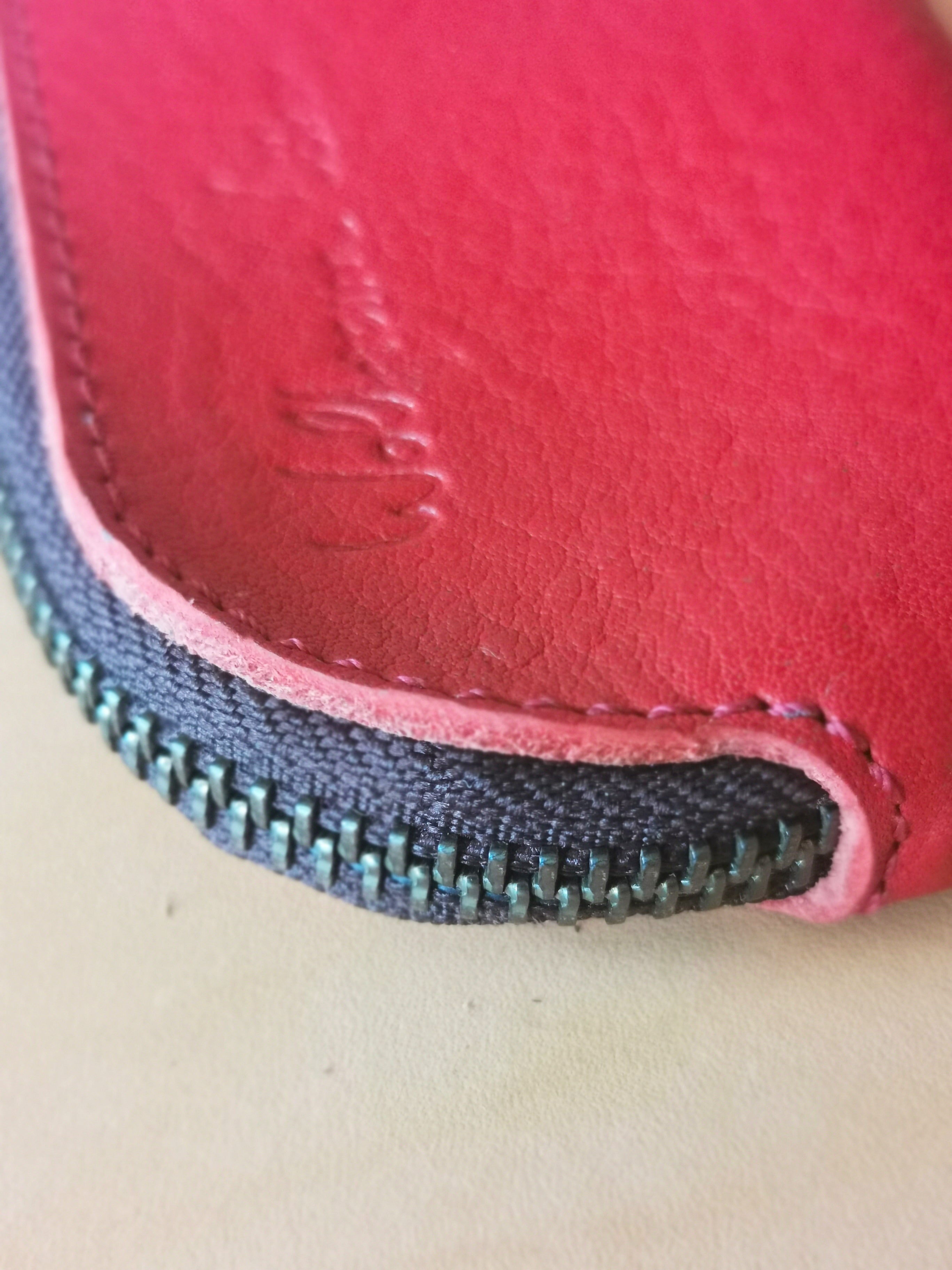 Leather Key Purse Red