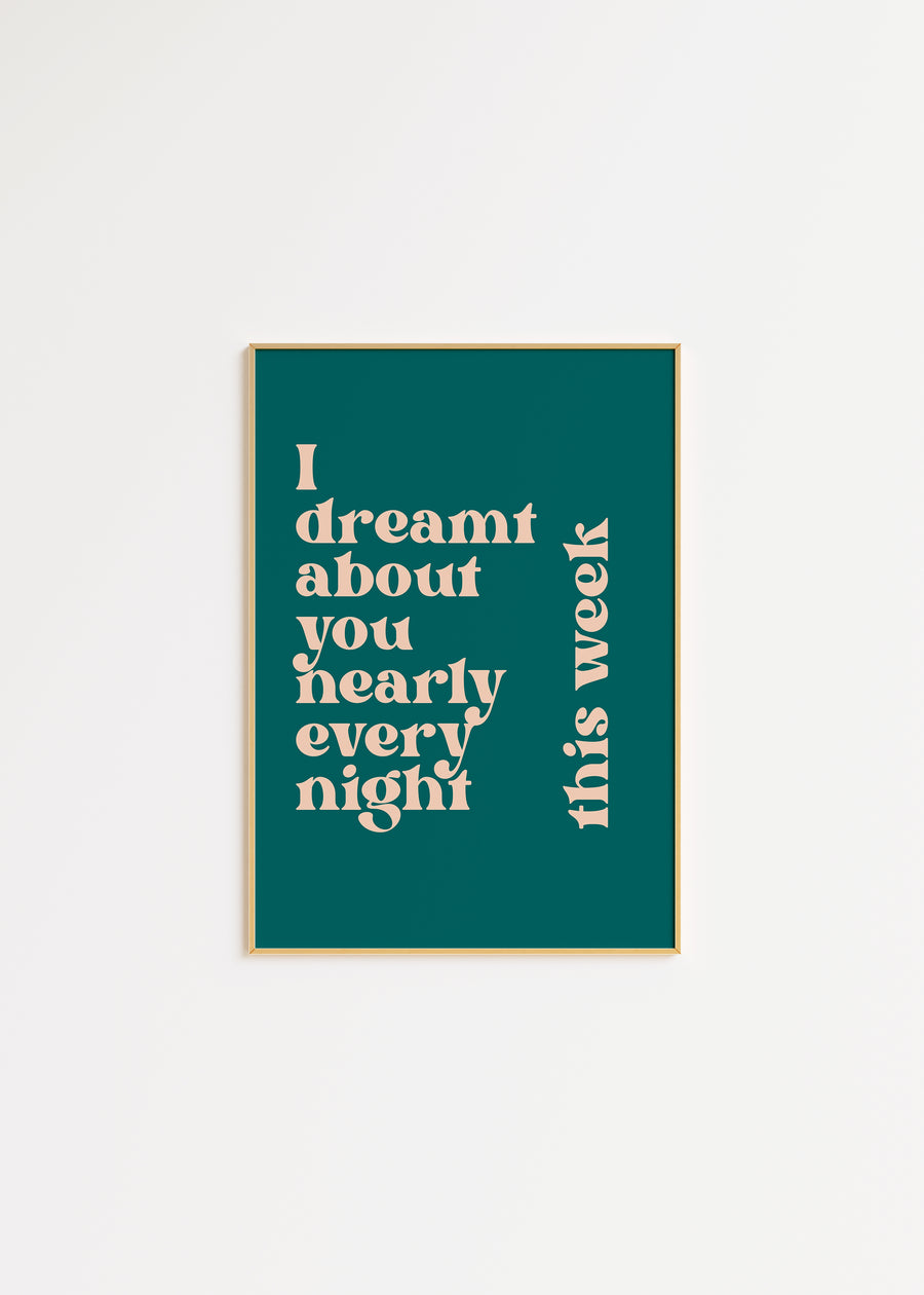 Do I Wanna Know Print in Green A3