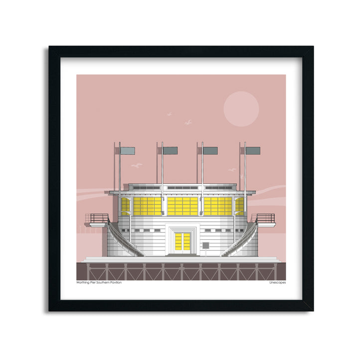 Worthing Pier Southern Pavilion Sun Print