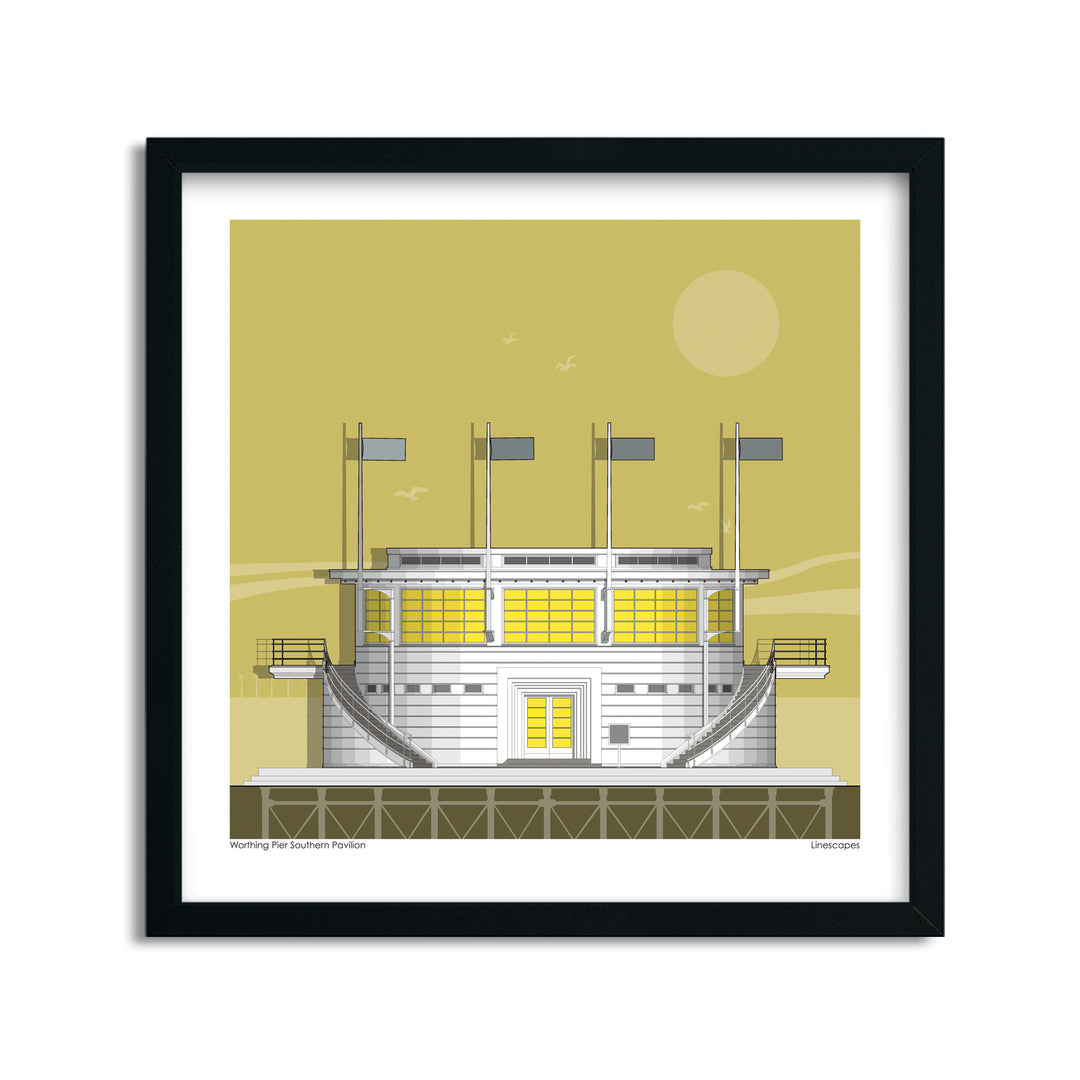 Worthing Pier Southern Pavilion Sun Print
