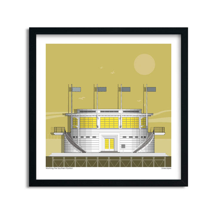 Worthing Pier Southern Pavilion Sun Print