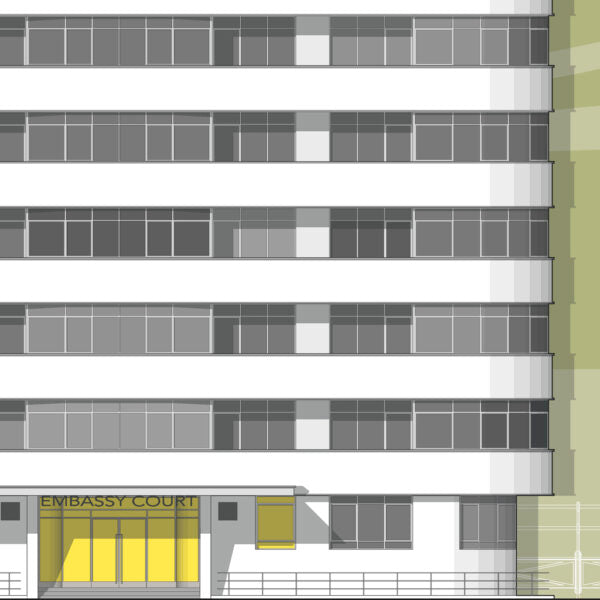 Brighton Embassy Court Sun Print