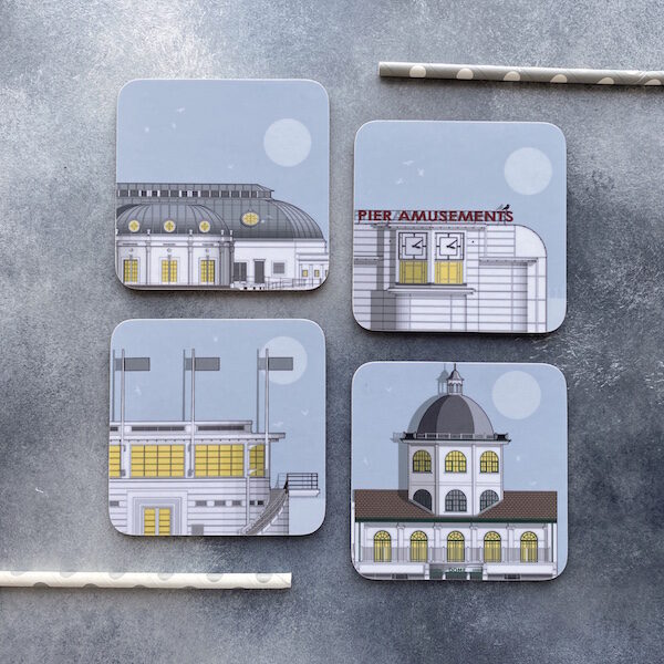 Worthing Set of Four Assorted Coasters
