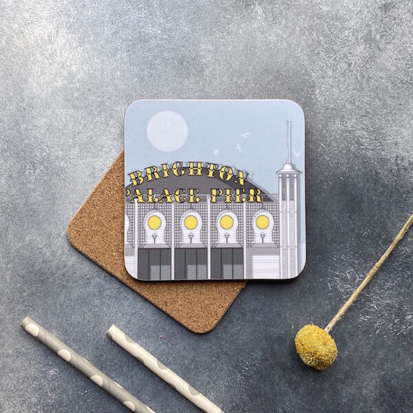 Brighton set of six assorted coasters