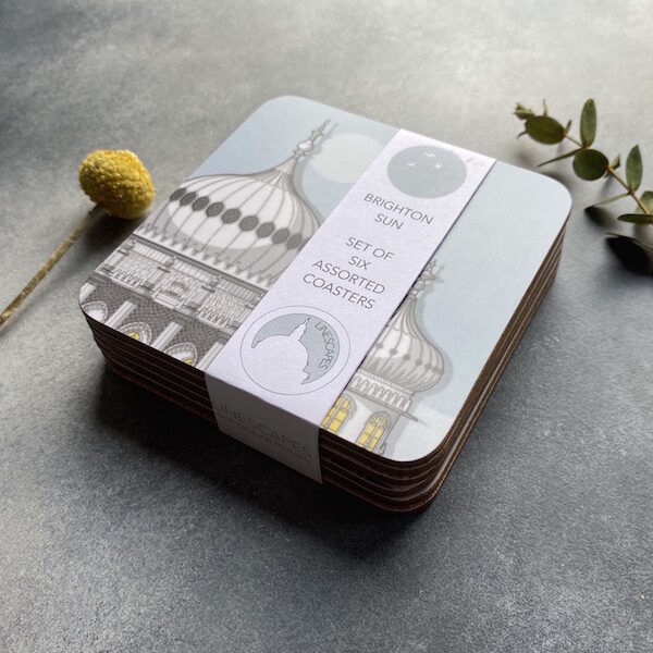 Brighton set of six assorted coasters