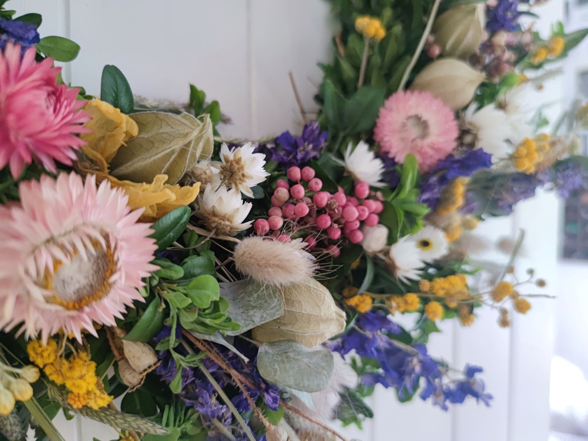 Forever Flower Wreath, made to order. 50cm size