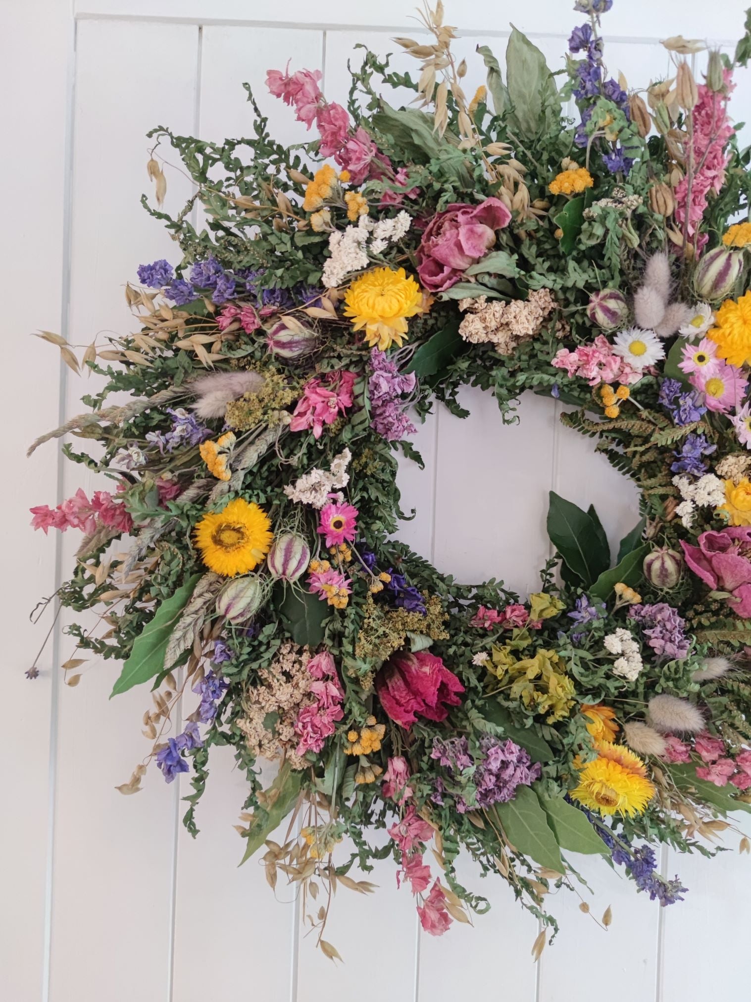 Forever Flower Wreath, made to order. 50cm size