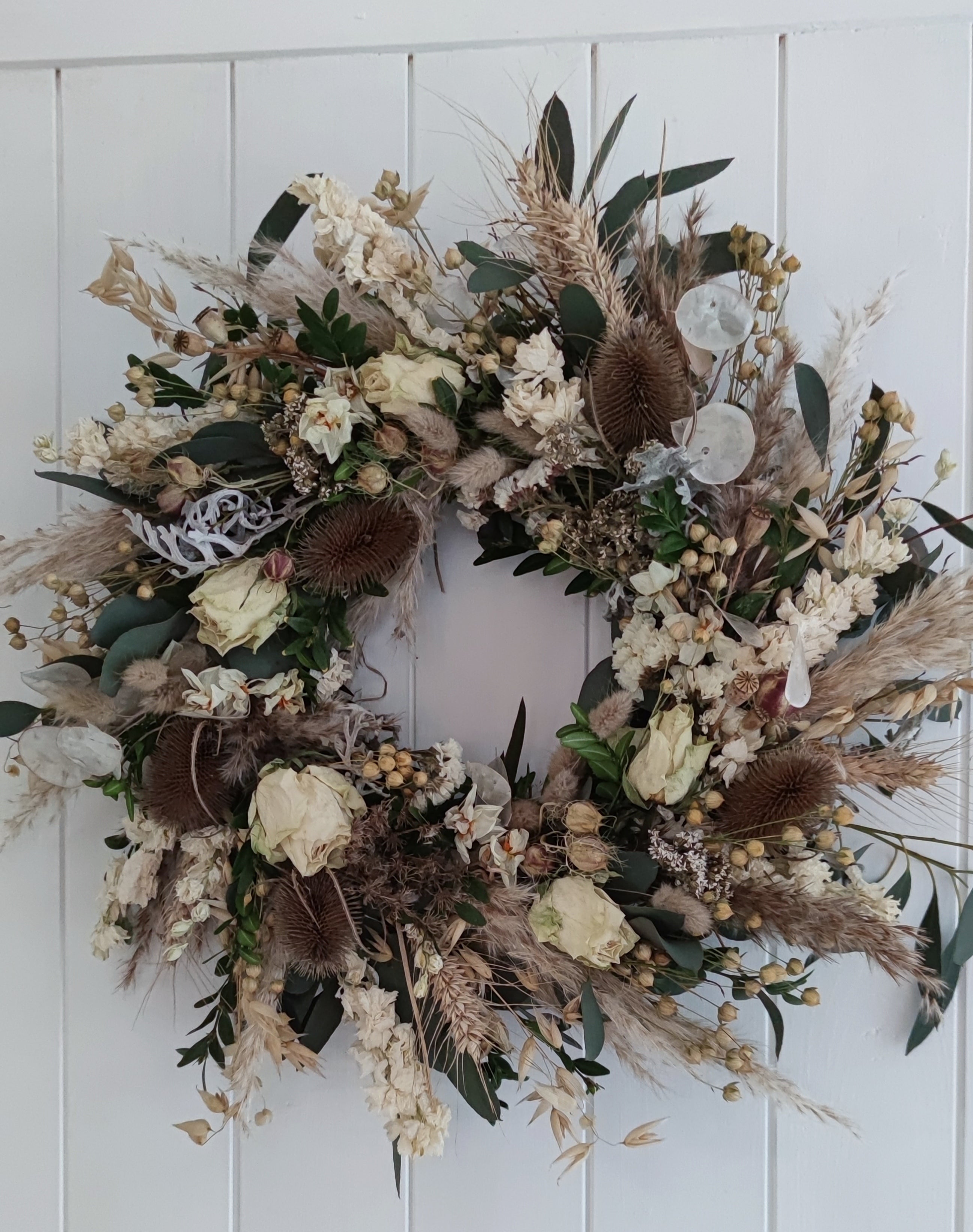 Forever Flower Wreath, made to order. 50cm size
