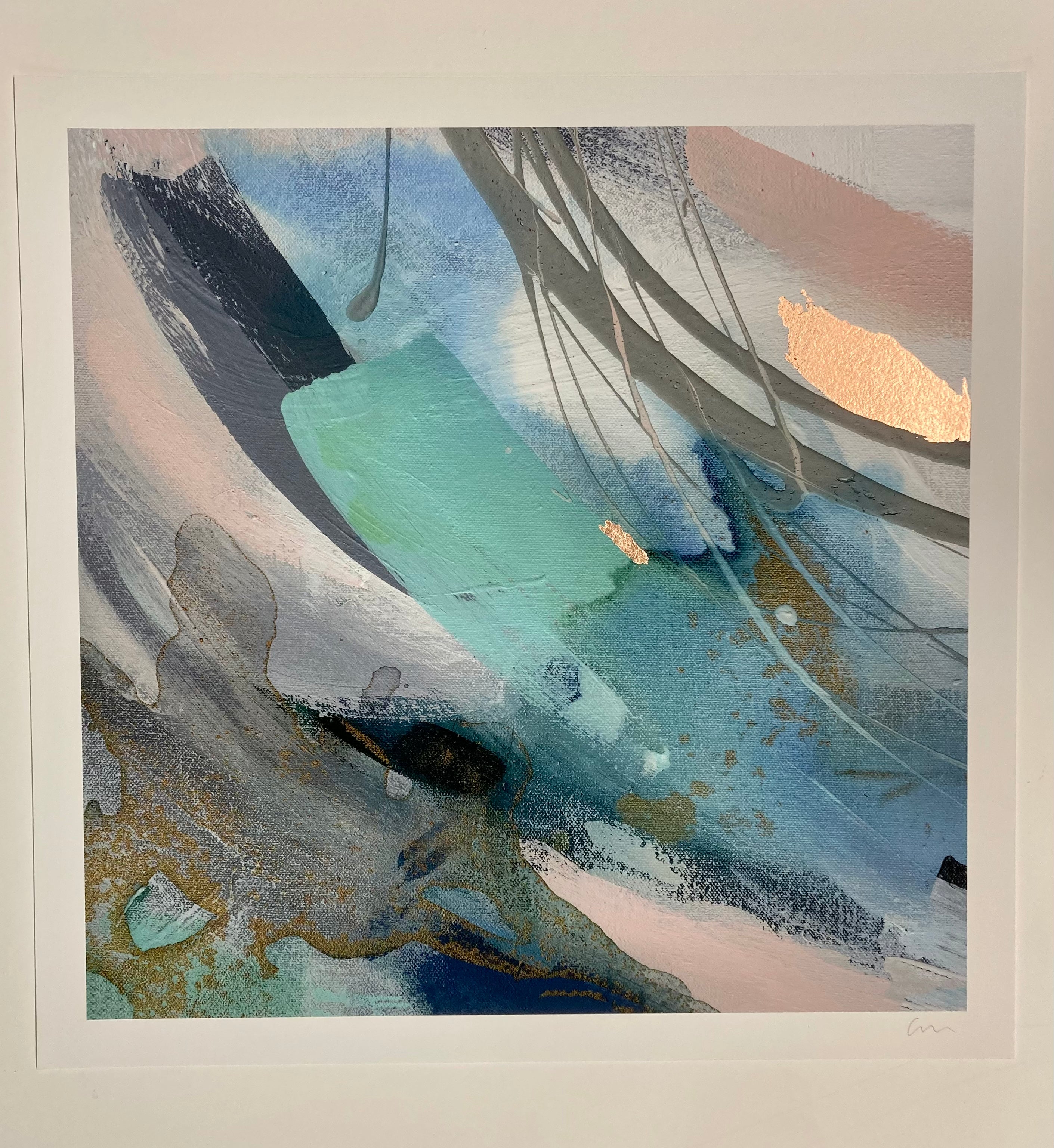 Over and Over, hand embellished print