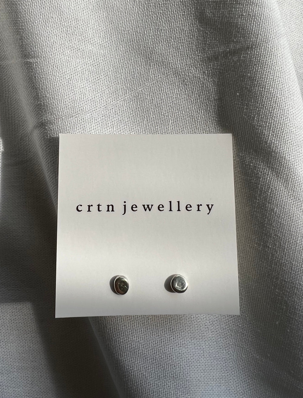 Recycled Silver Molten Round Studs