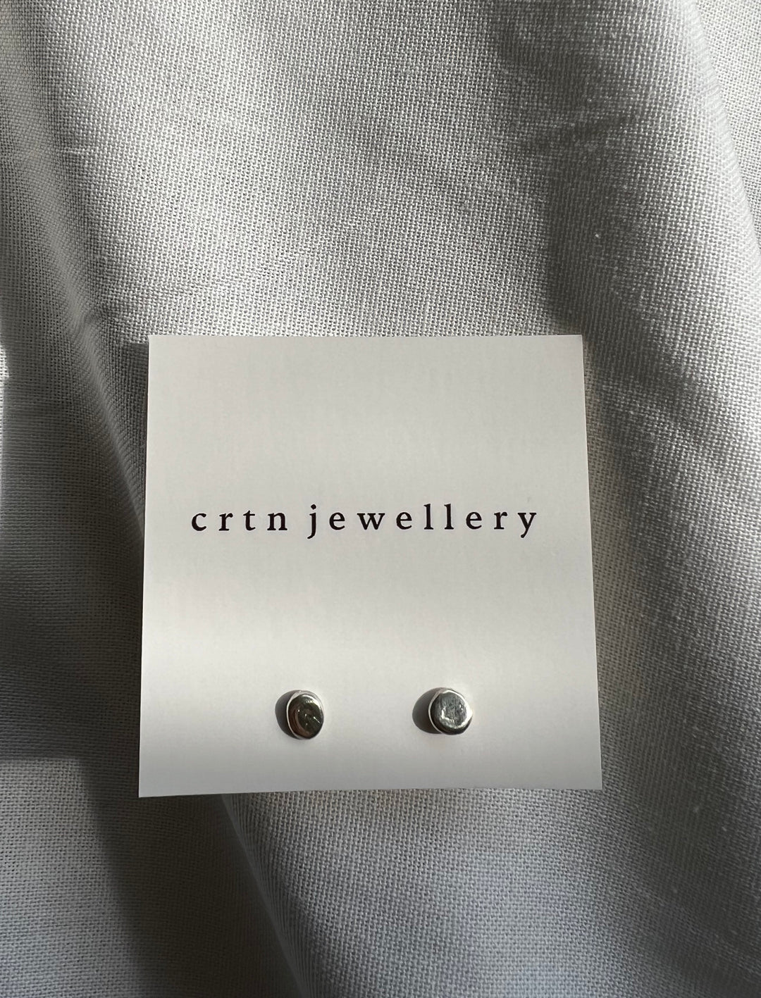 Recycled Silver Molten Round Studs
