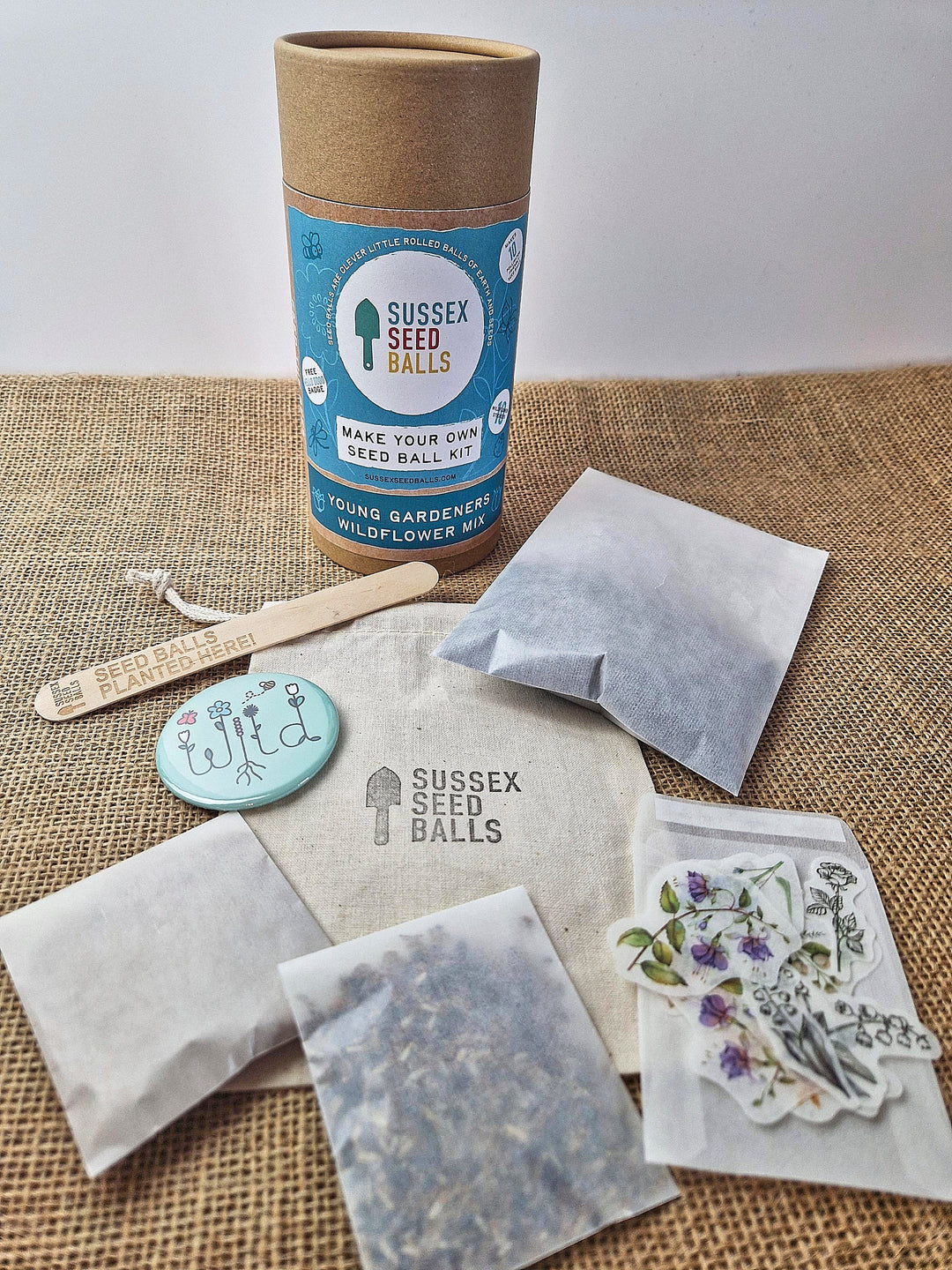 Young Gardeners Make Your Own Seed Ball Kit (includes 'Wild' badge, from Hello Dodo)