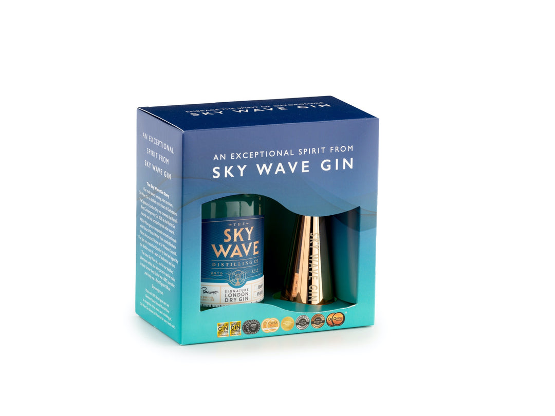 Sky Wave Gin 200ml and Jigger Gift Box