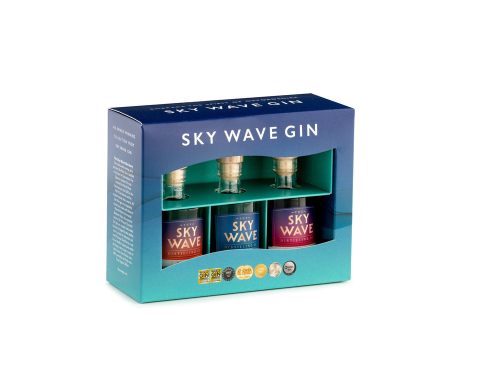 Sky Wave 3 x Miniatures Gin Gift Box