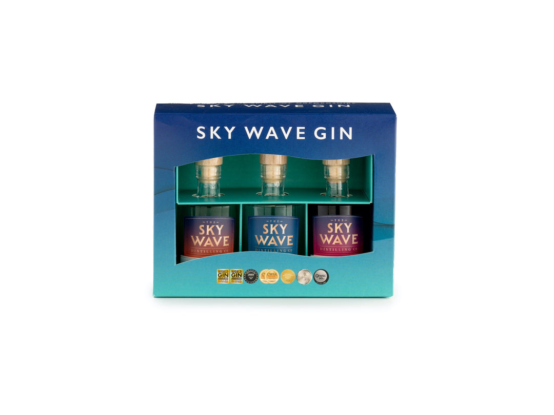 Sky Wave 3 x Miniatures Gin Gift Box