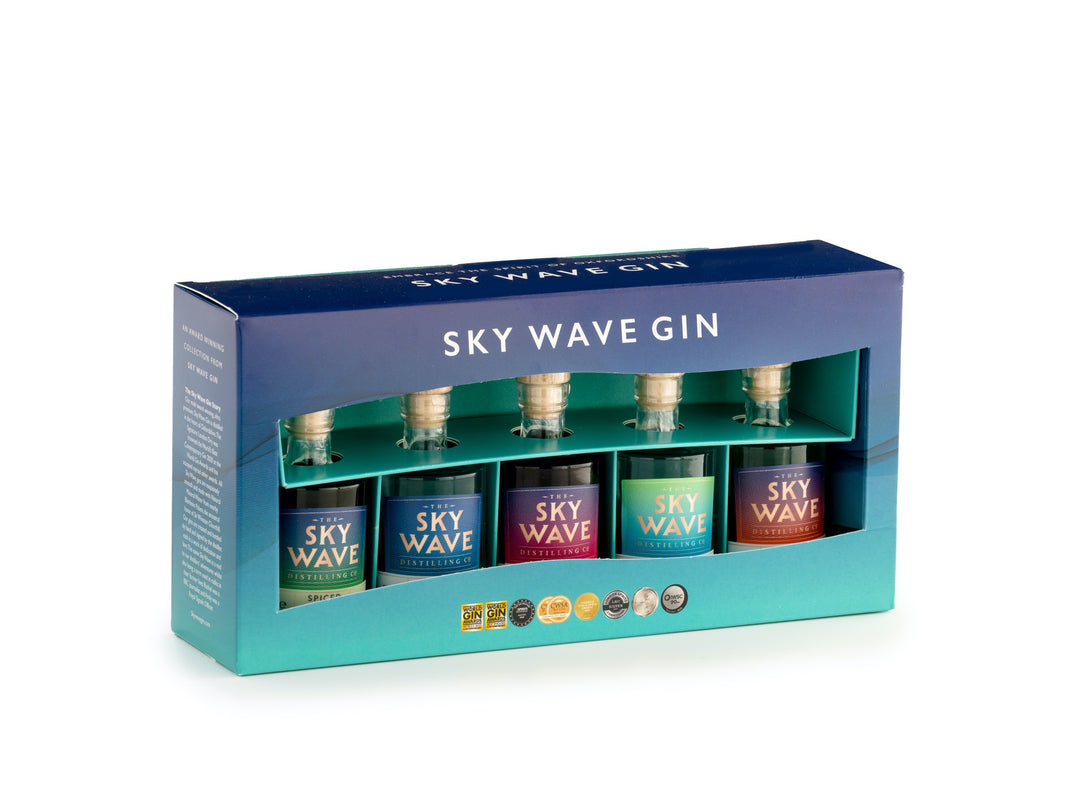 Ultimate Sky Wave Gin Gift Box - 5 x Sky Wave Miniatures