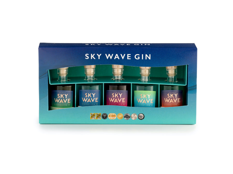 Ultimate Sky Wave Gin Gift Box - 5 x Sky Wave Miniatures