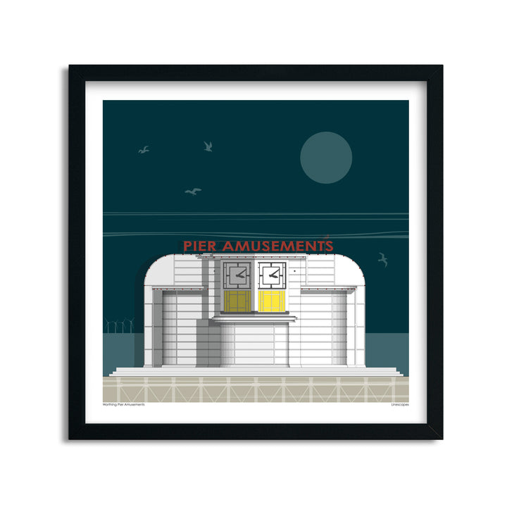 Worthing Pier Amusements Print