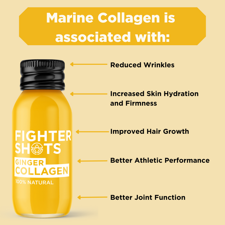 Ginger + Marine Collagen 3,000mg, 6 or 12 x 60ml