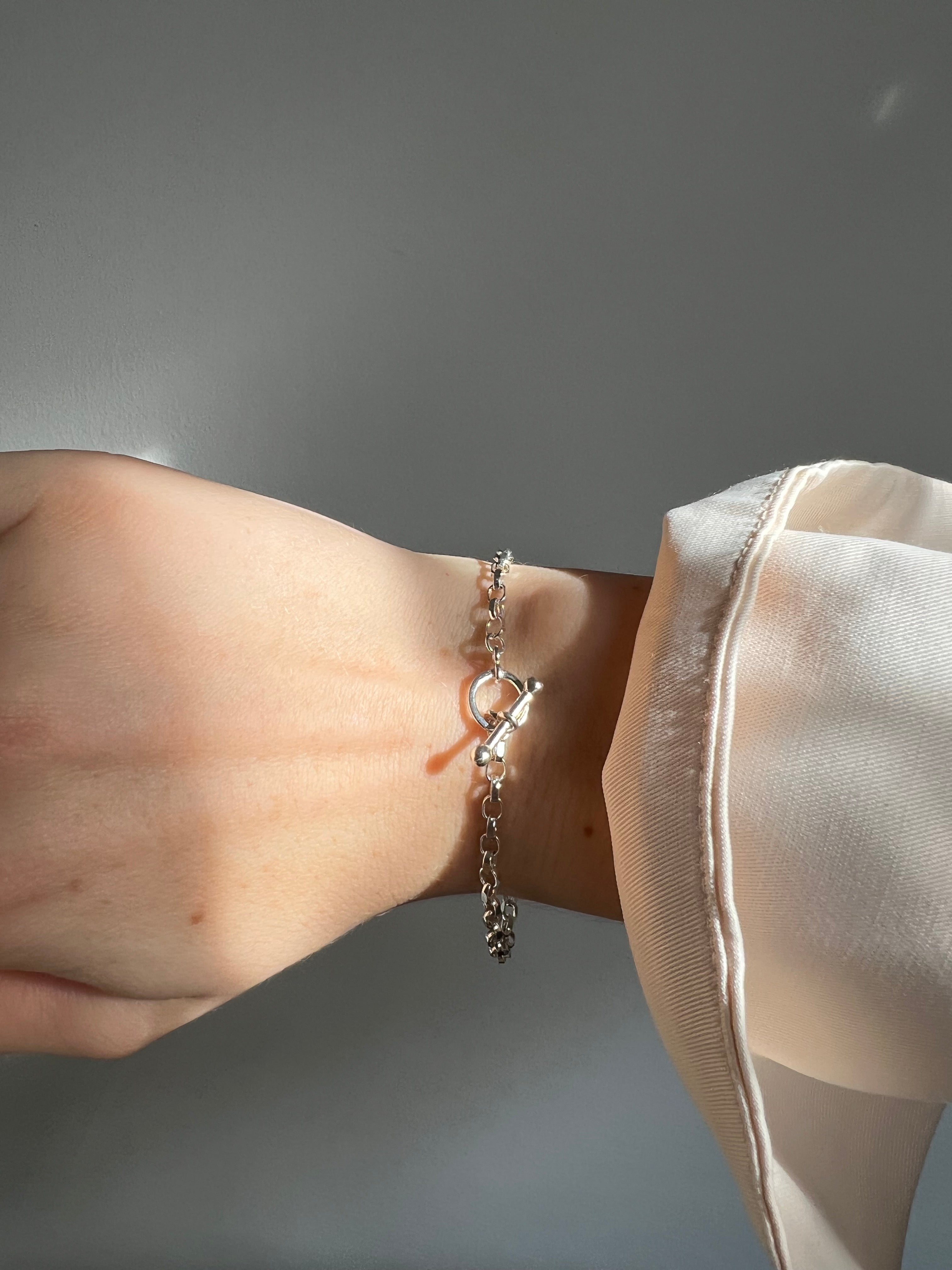 Silver Ring and Toggle Bracelet