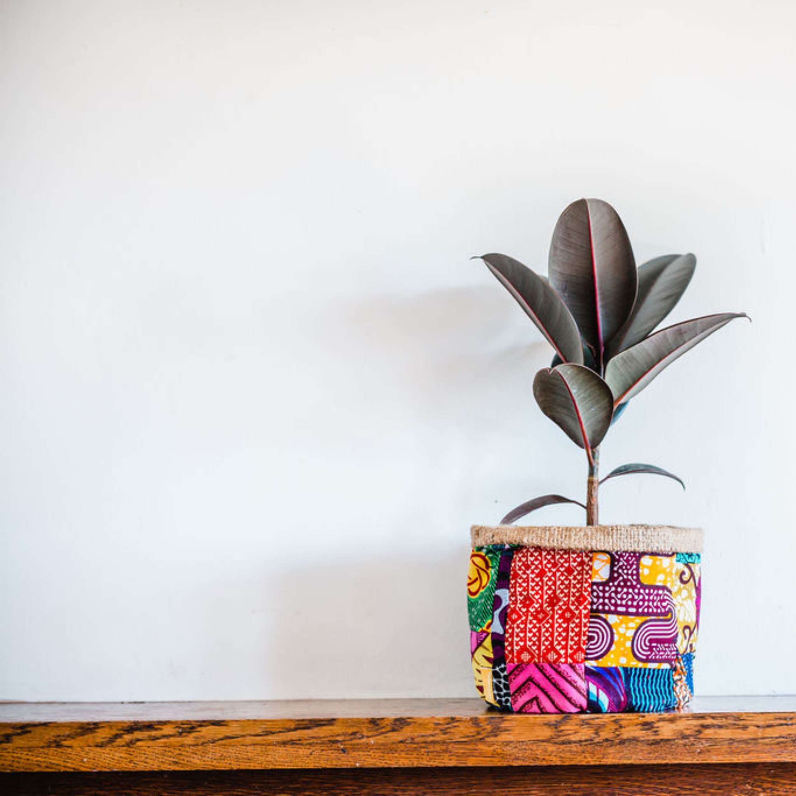 African Fabric Plant Pot Cover