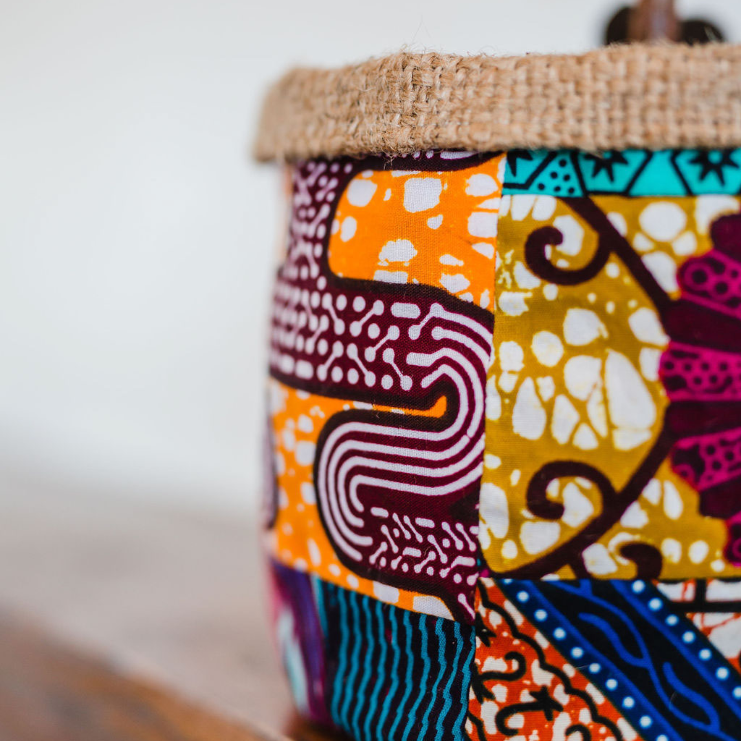 African Fabric Plant Pot Cover