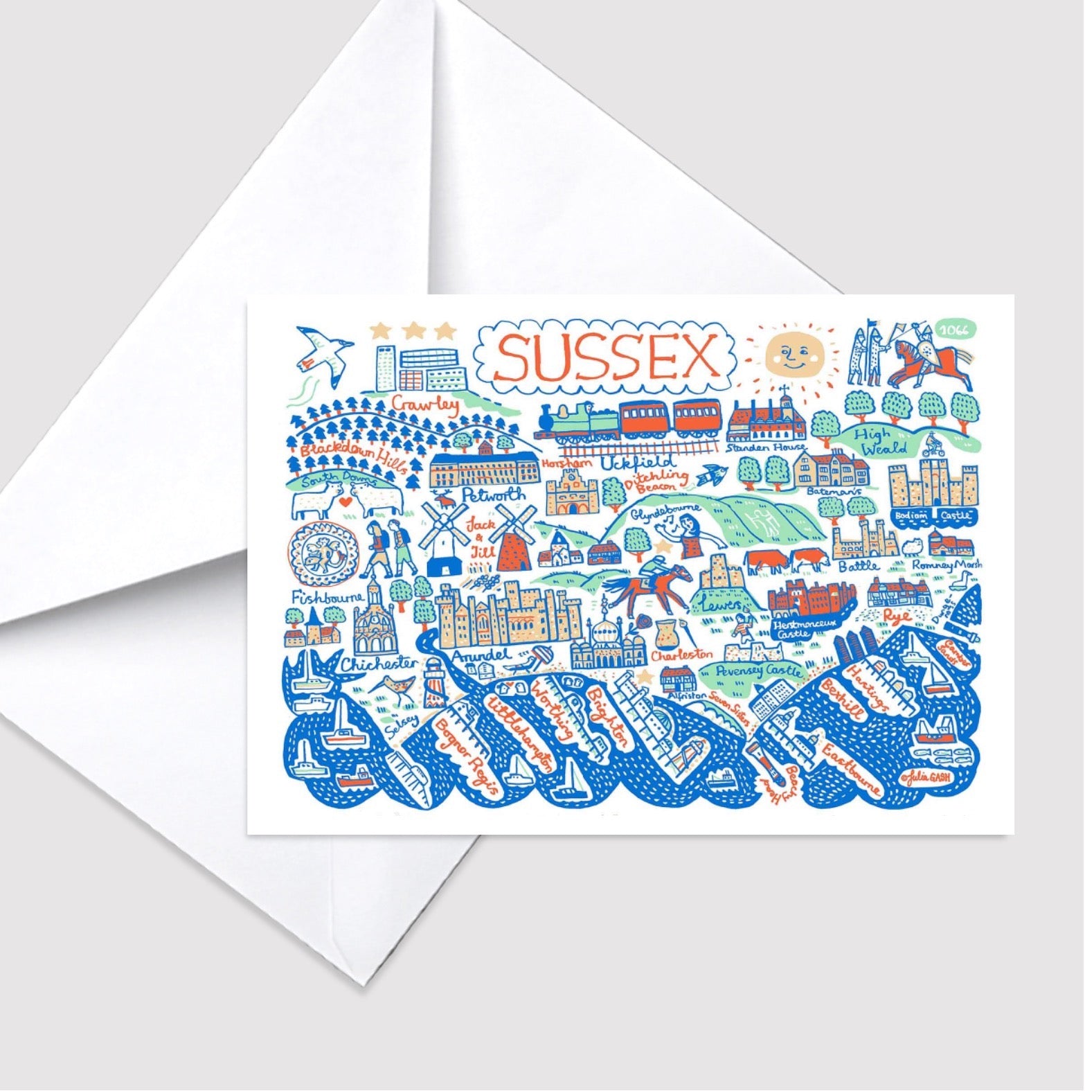 Sussex Greeting Card - Pack of 6
