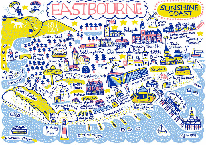 Eastbourne Postcard - Pack of 6