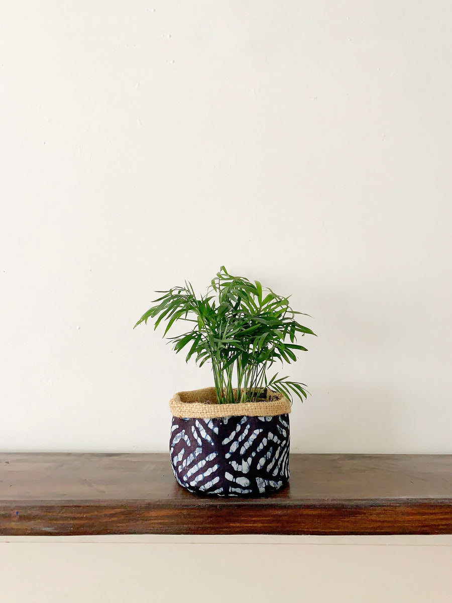 African Handprinted Plant Pot Holder