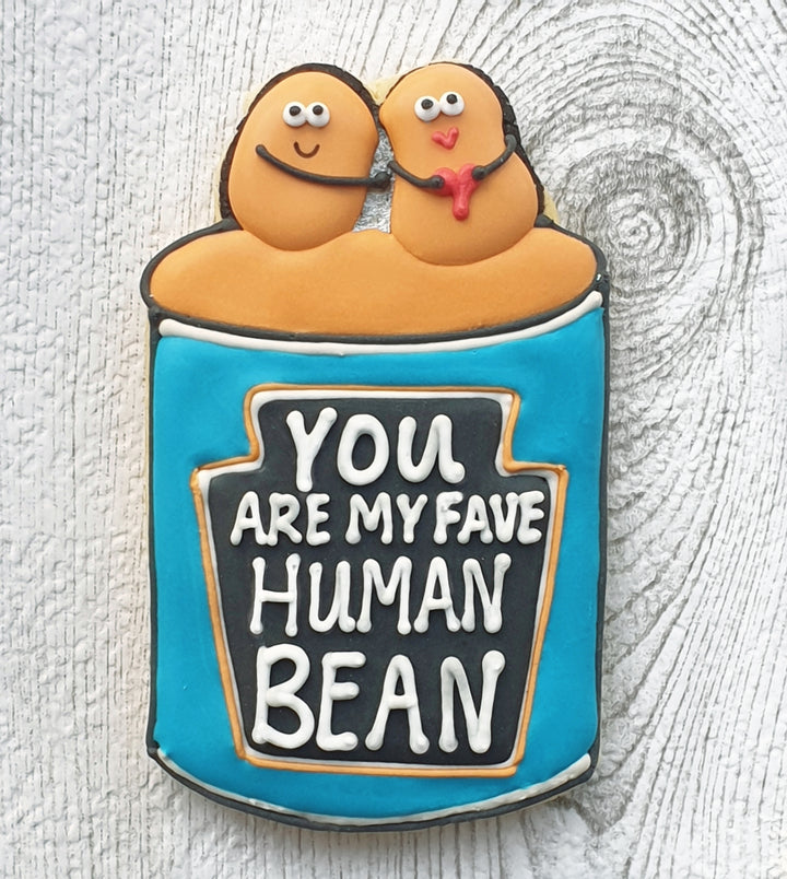 Hand-iced 'Fave Human Bean' Cookie LETTERBOX Gift