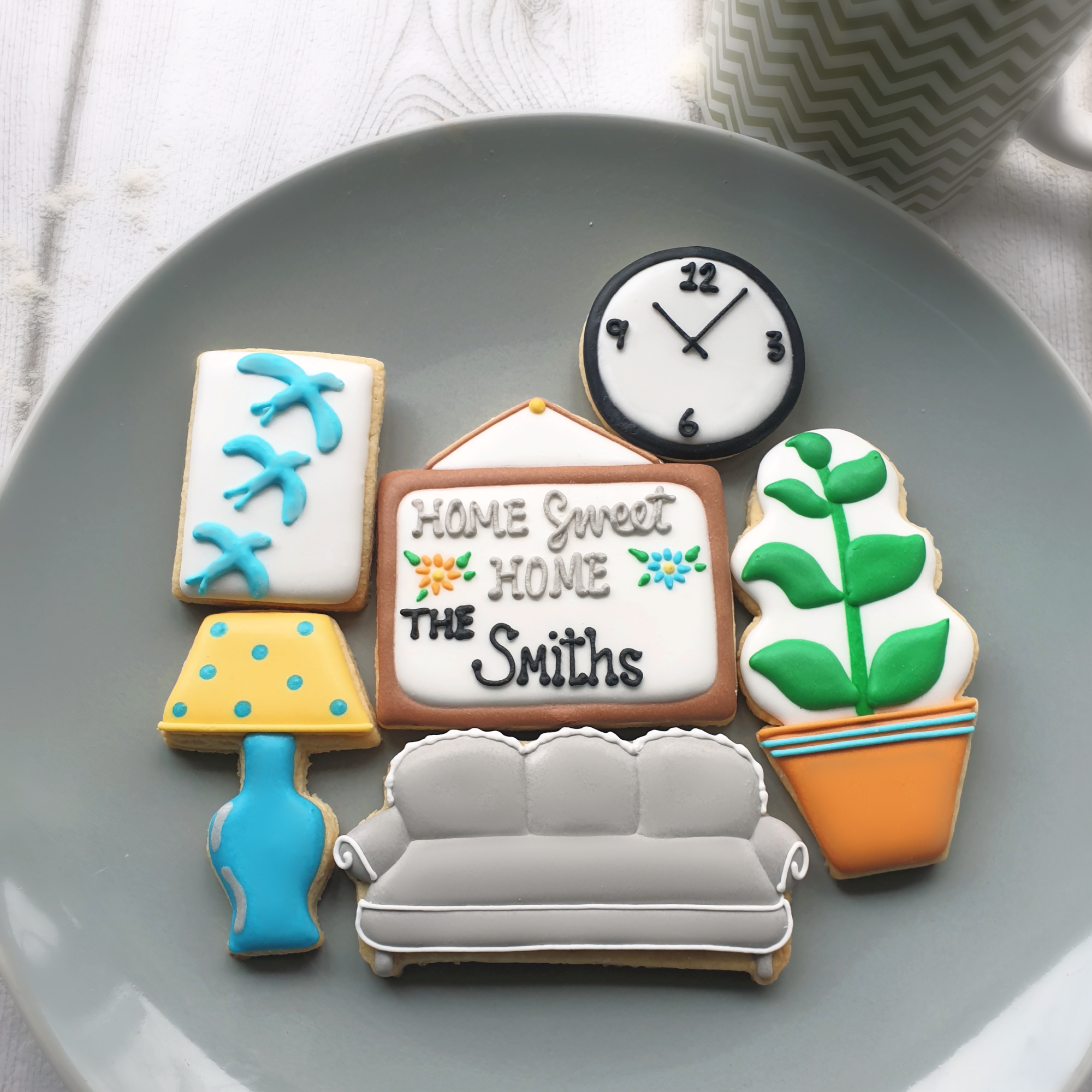 Personalised 'New Home' Hand-iced LETTERBOX Cookie Gift