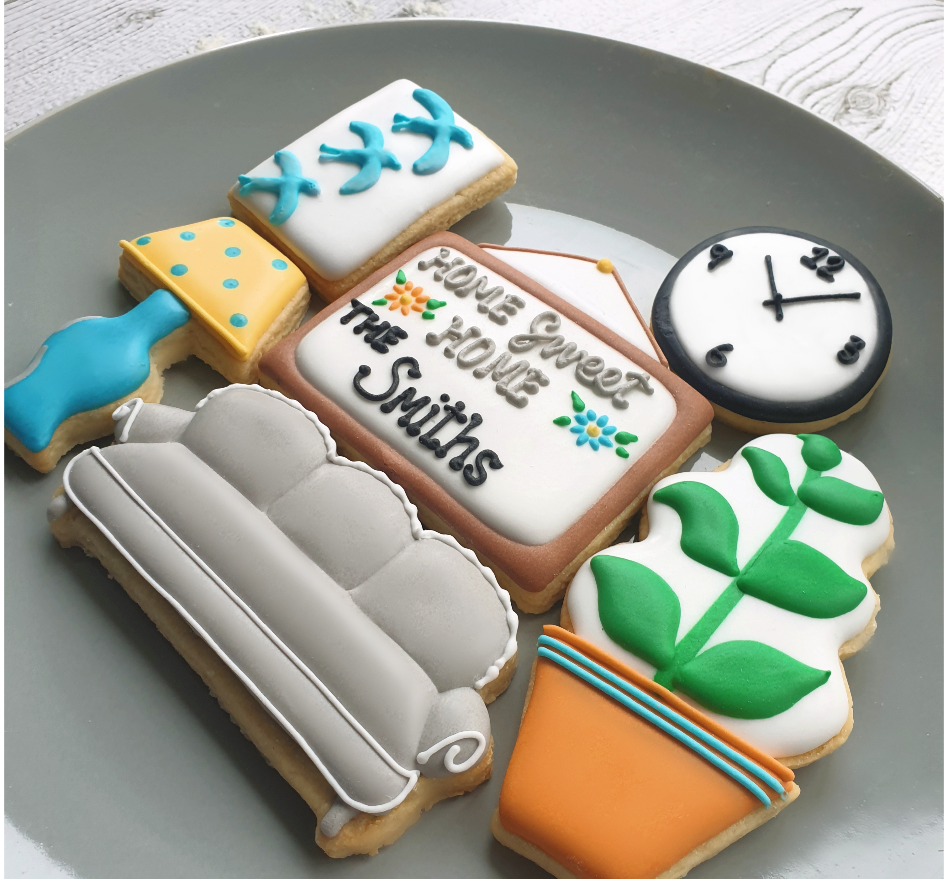 Personalised 'New Home' Hand-iced LETTERBOX Cookie Gift