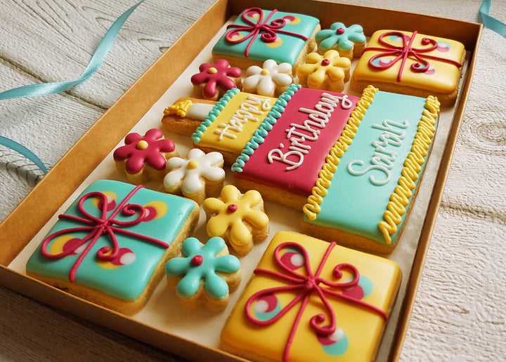 Hand-iced Personalised Birthday Cookie LETTERBOX GIFT/For Her