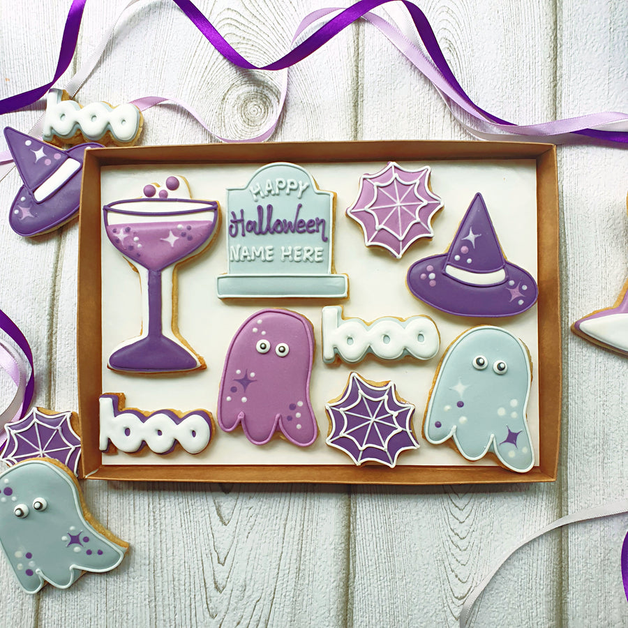 Personalised 'Boos n' Brews' Halloween Cookie LETTERBOX GIFT