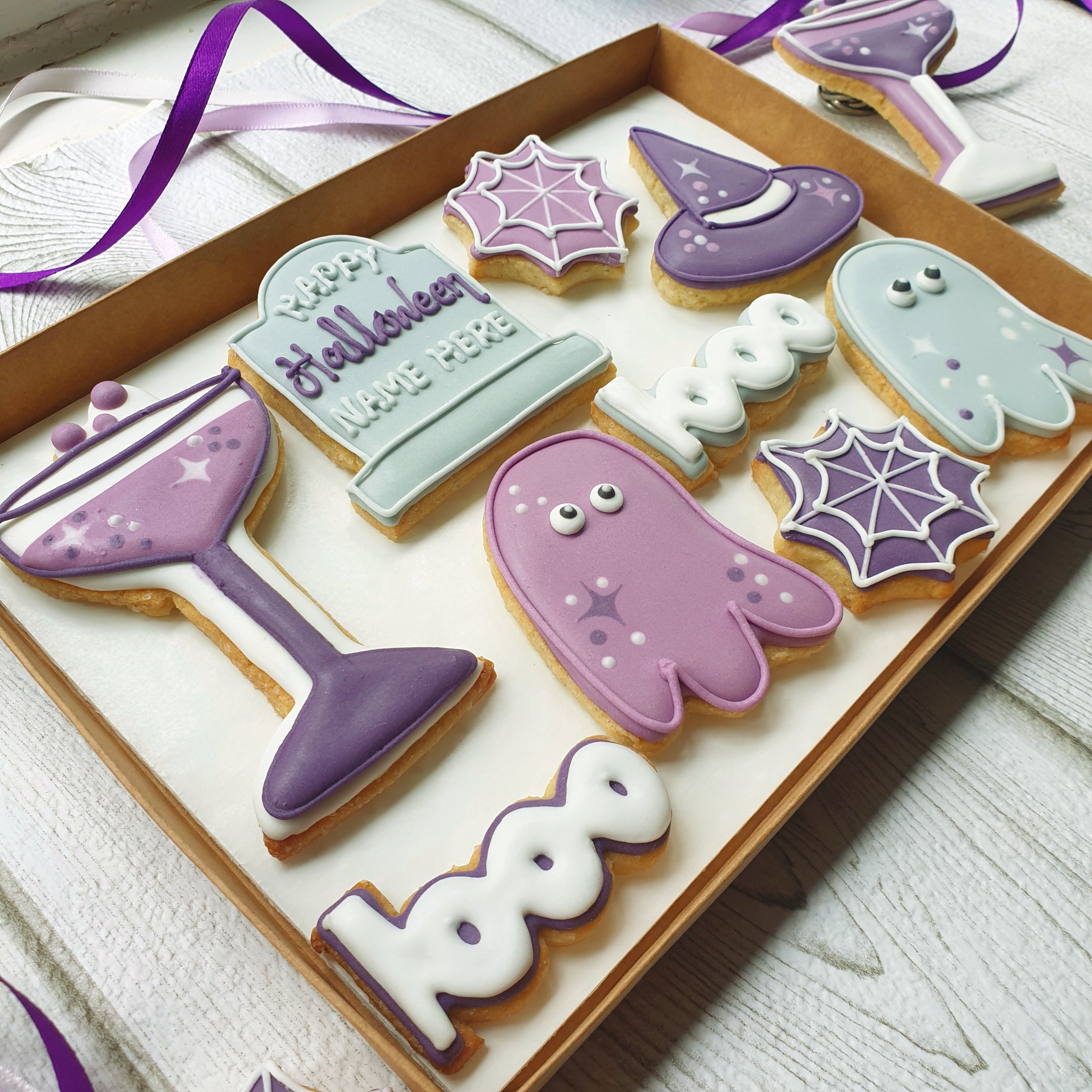 Personalised 'Boos n' Brews' Halloween Cookie LETTERBOX GIFT