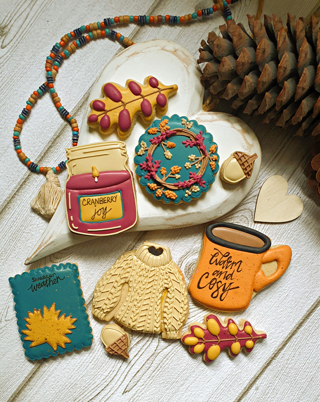 Hand-iced 'Warm & Cosy' Cookie LETTERBOX Gift