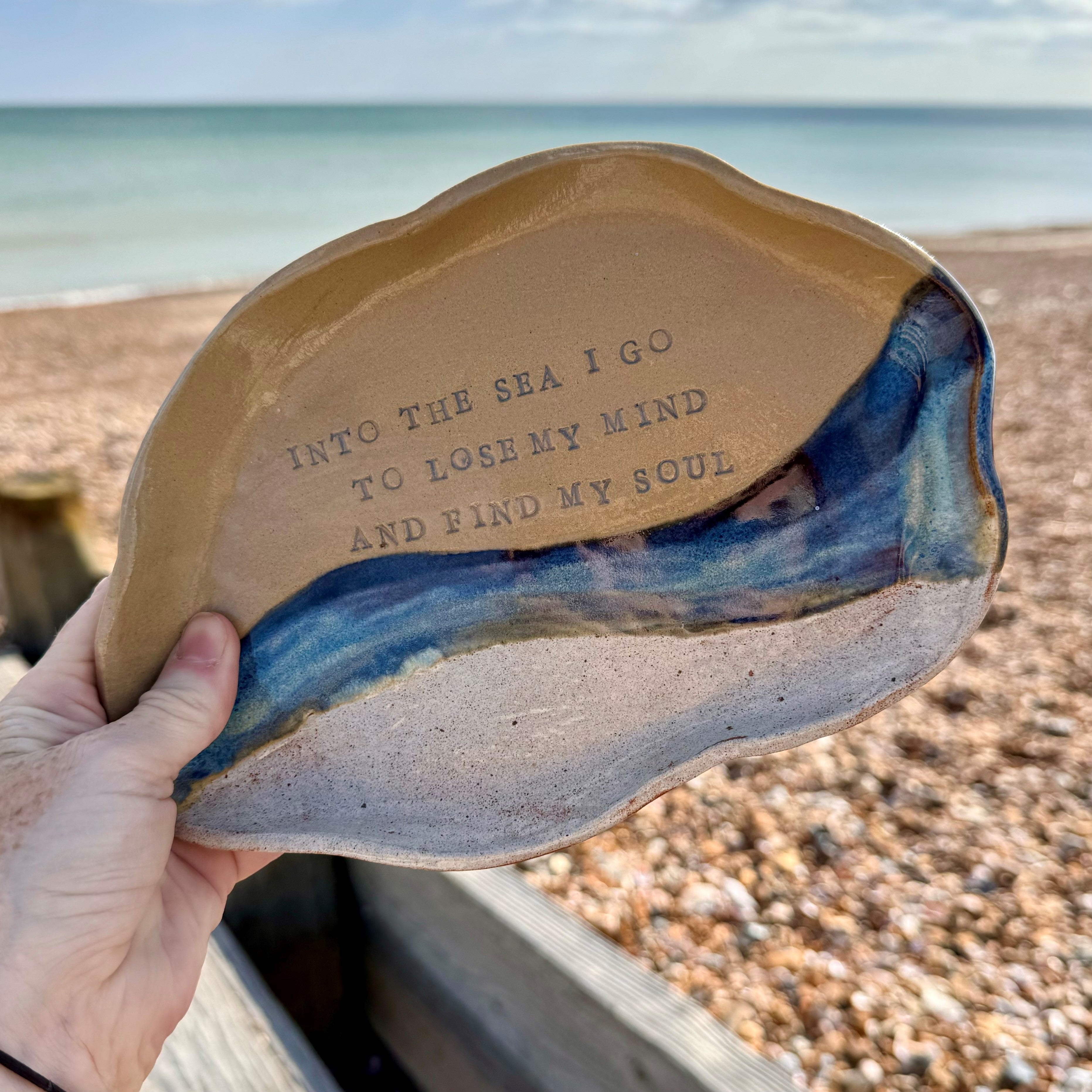 Organic Shaped Coastal Quote Platter