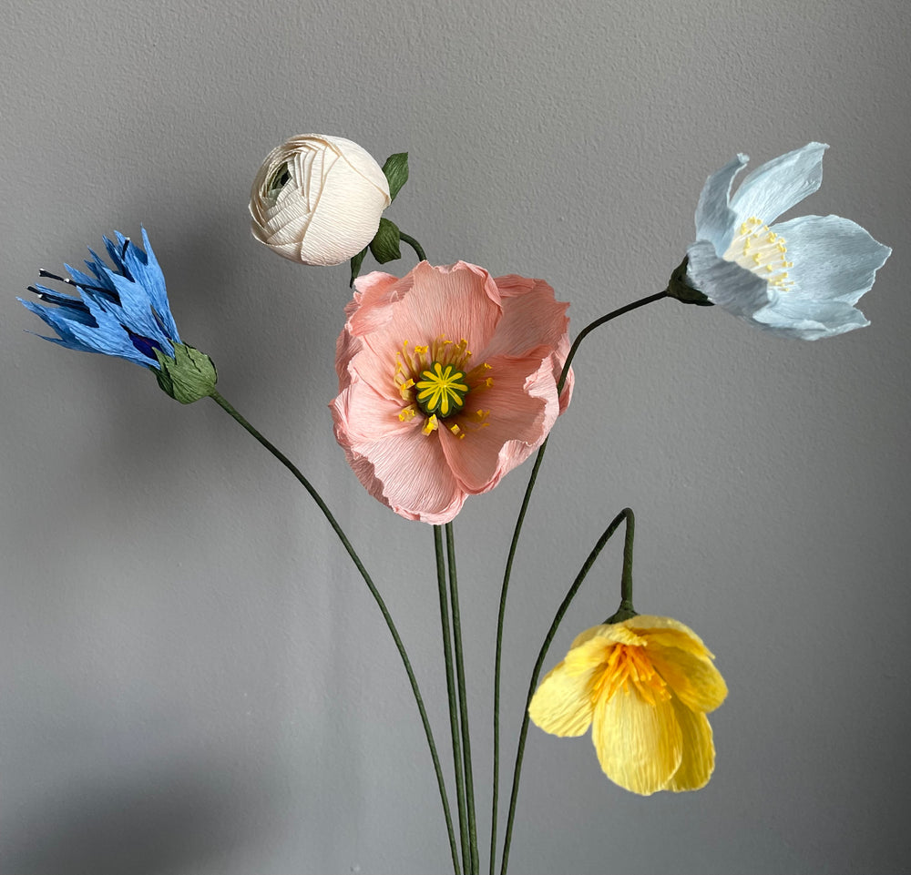 Five Flower Mix including Pink Poppy