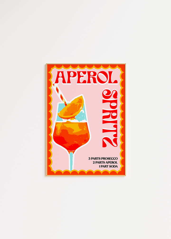 Aperol Spritz Cocktail Print