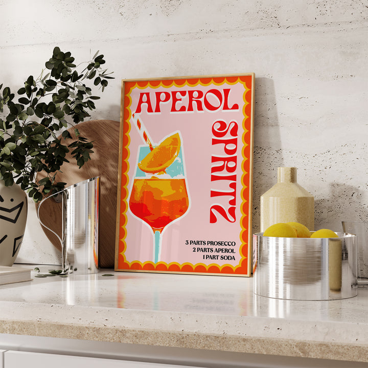 Aperol Spritz Cocktail Print