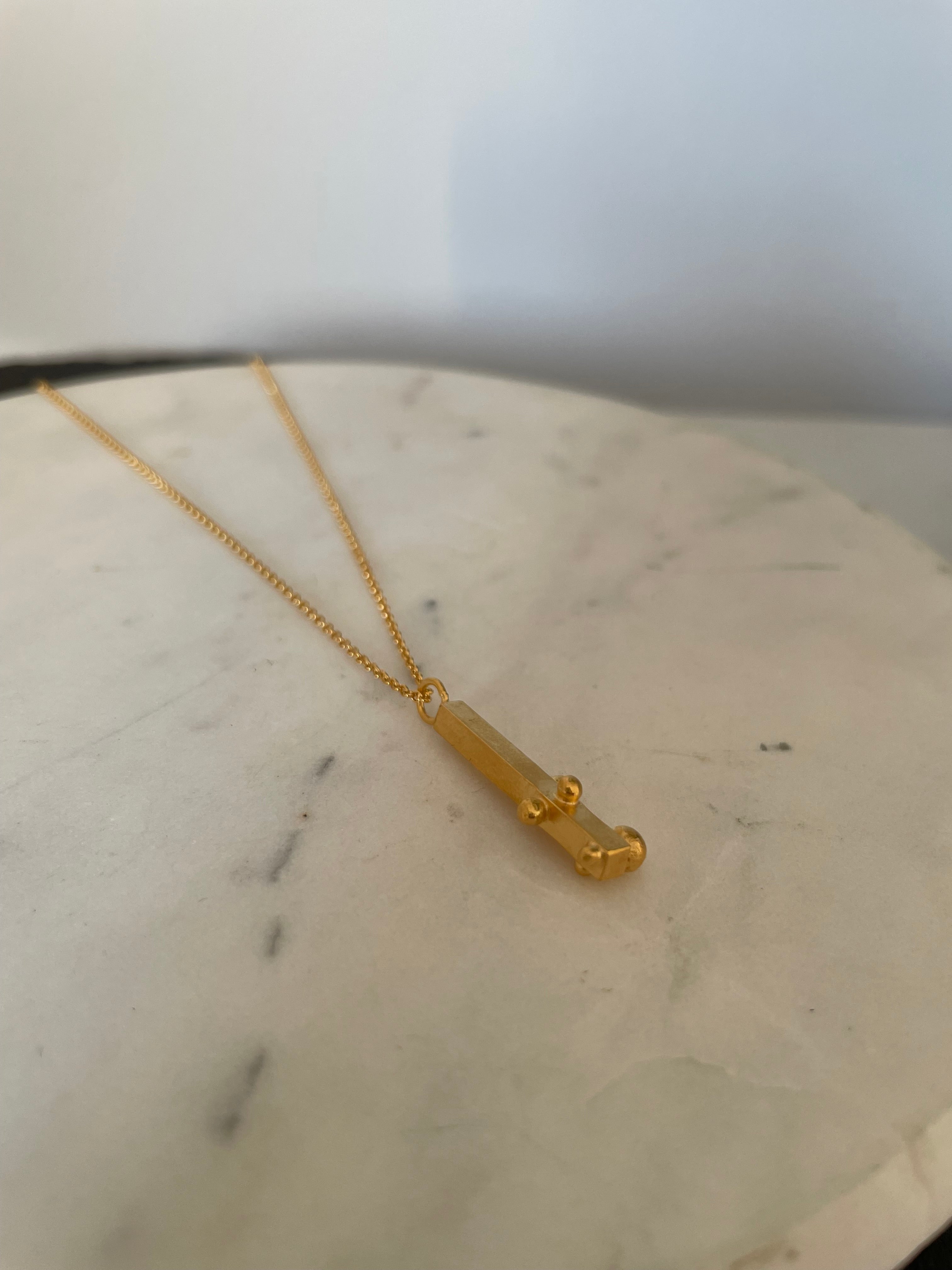 Bliss ~ handcrafted eco 23ct gold vermeil necklace