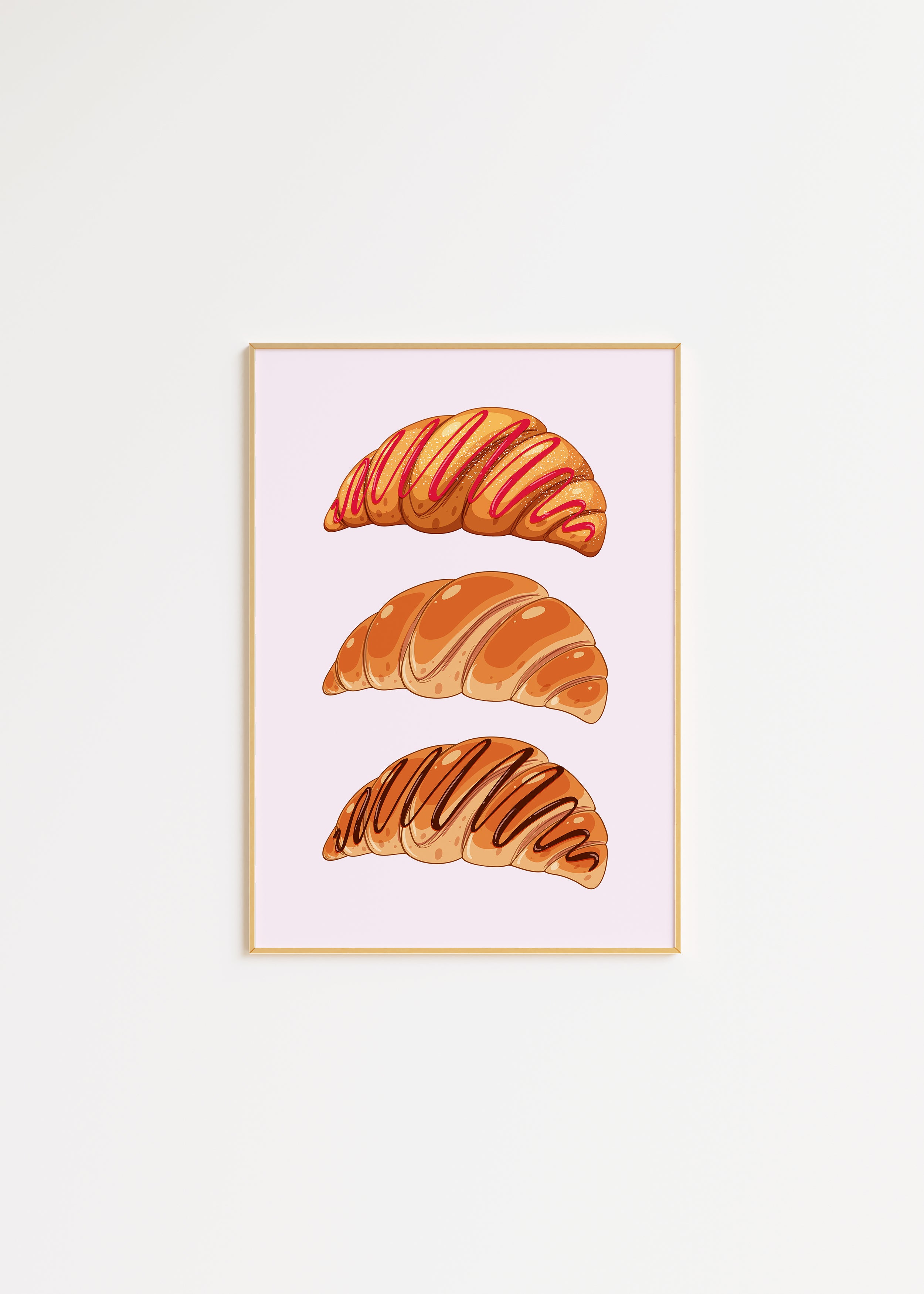 Assorted Croissant Print A3