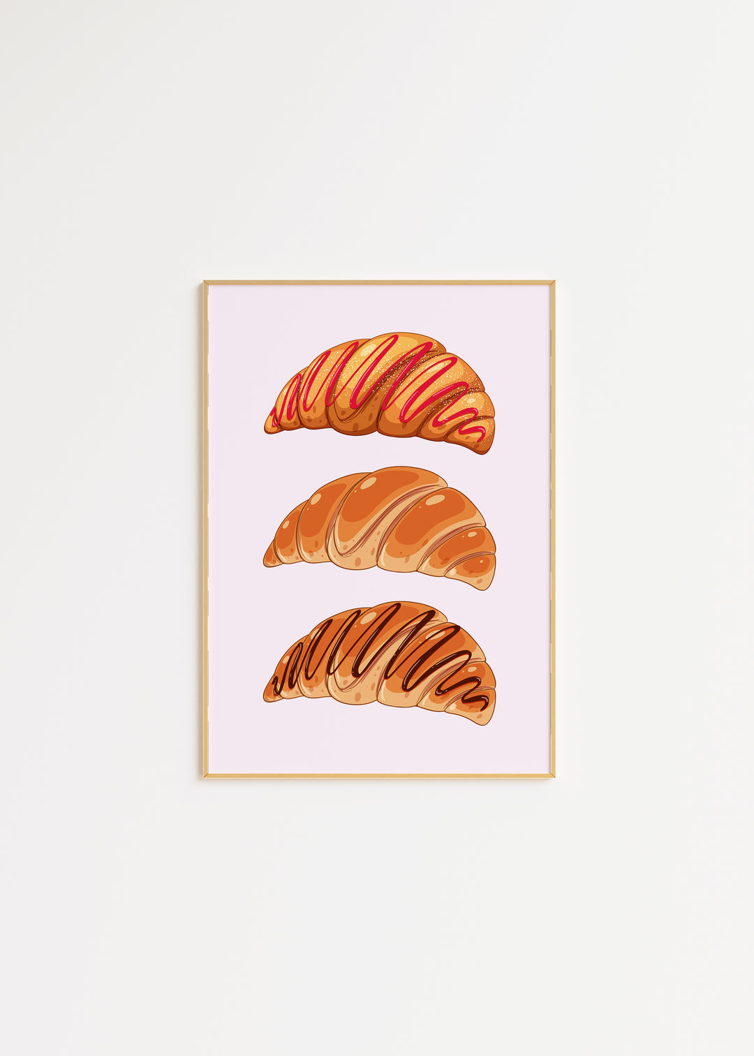 Assorted Croissant Print A3