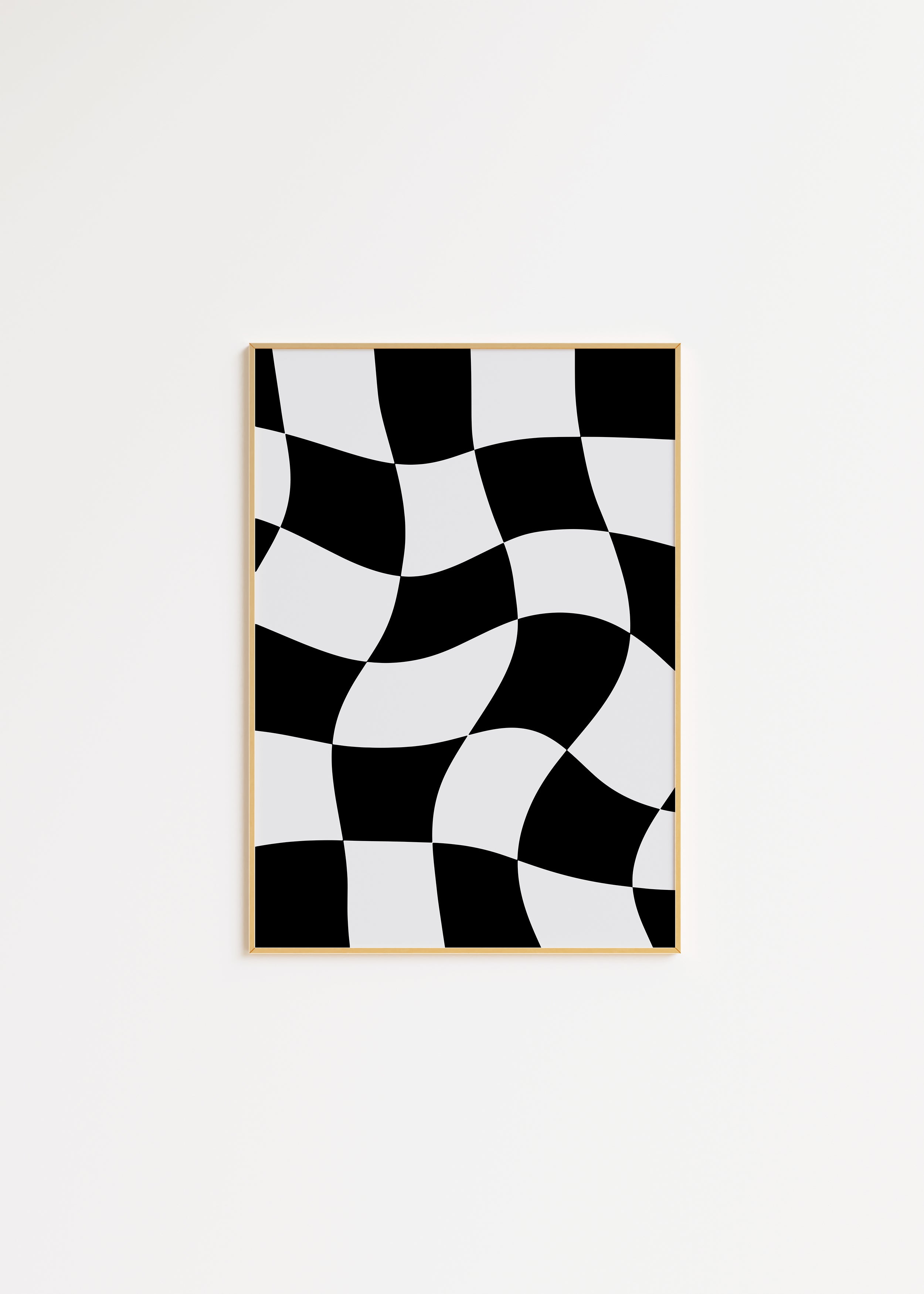 Chequered Print in Black A3