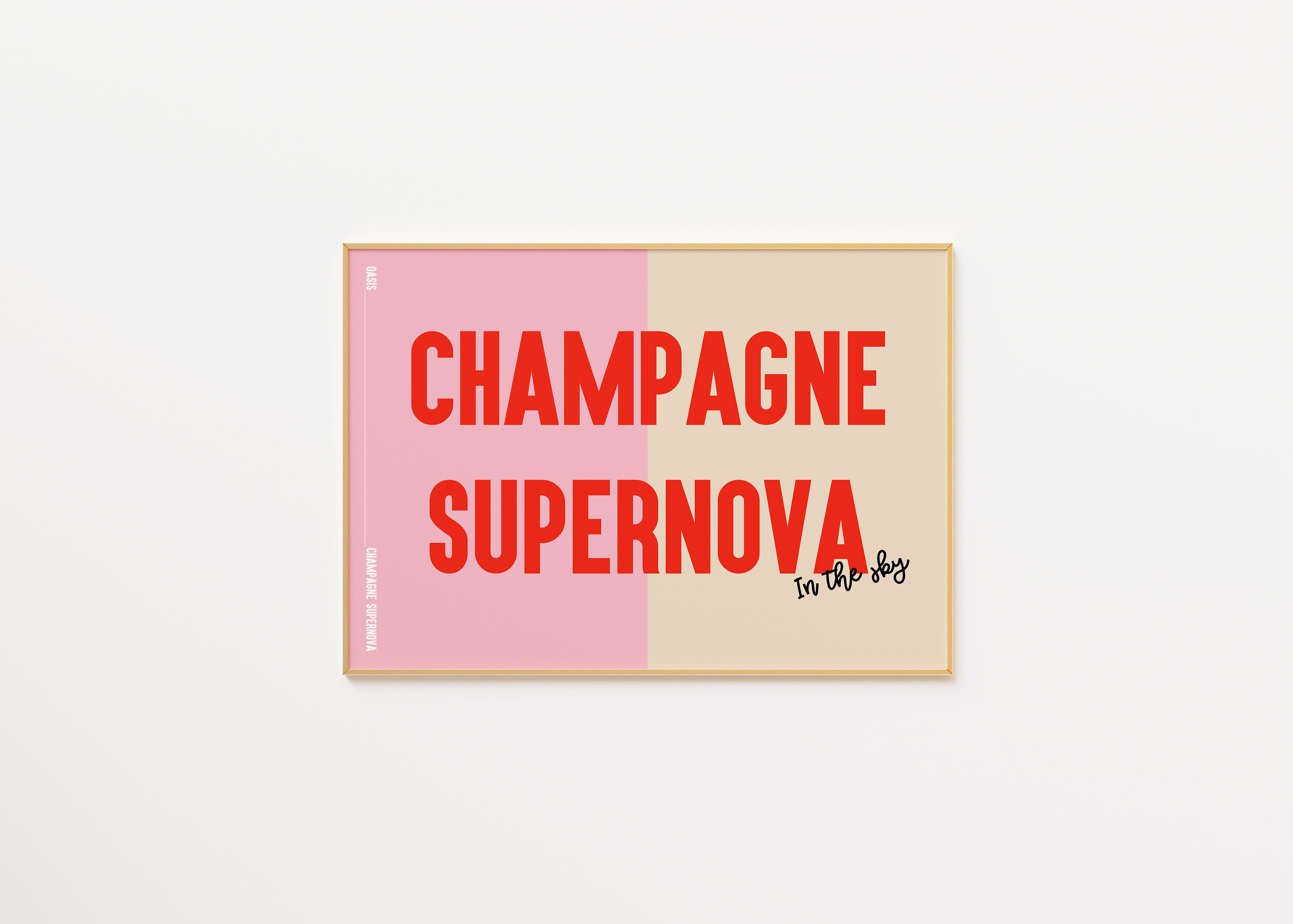 Champagne Supernova Print in A3