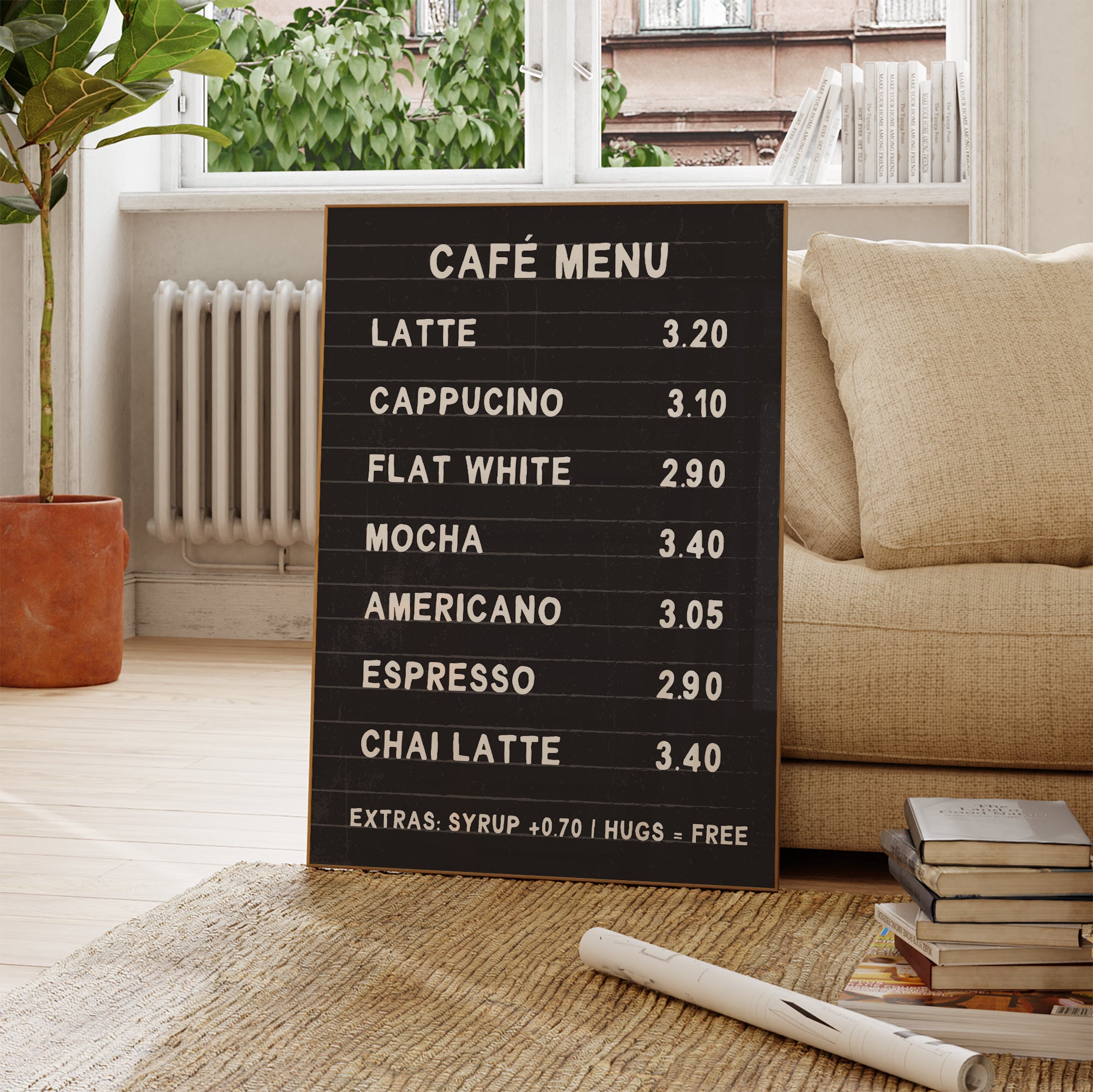 Cafe Menu Print in A3