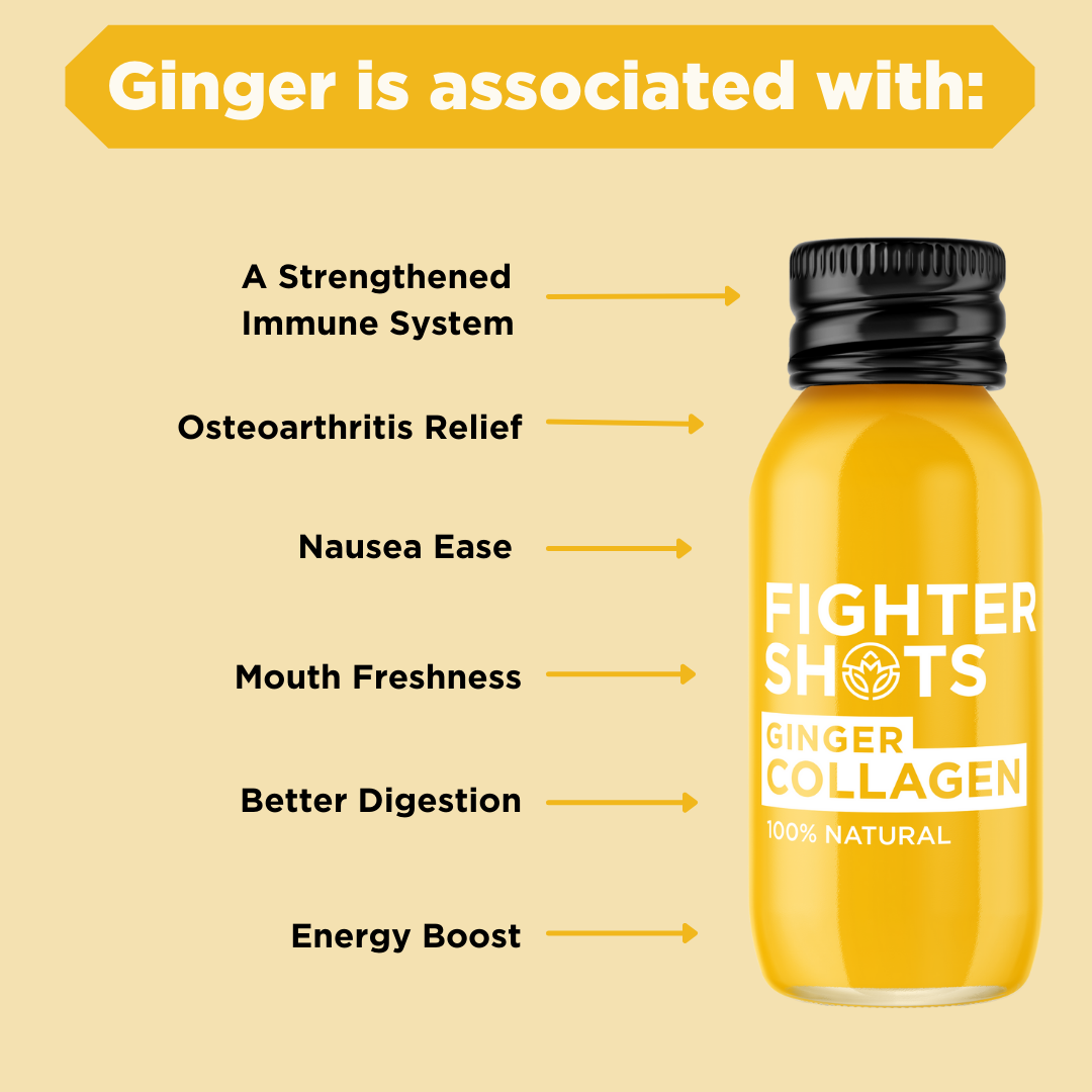 Ginger + Marine Collagen 3,000mg, 6 or 12 x 60ml