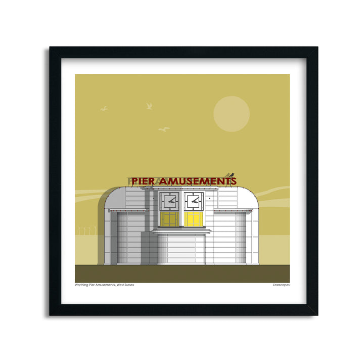 Worthing Pier Amusements Sun Print